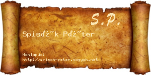 Spisák Péter névjegykártya